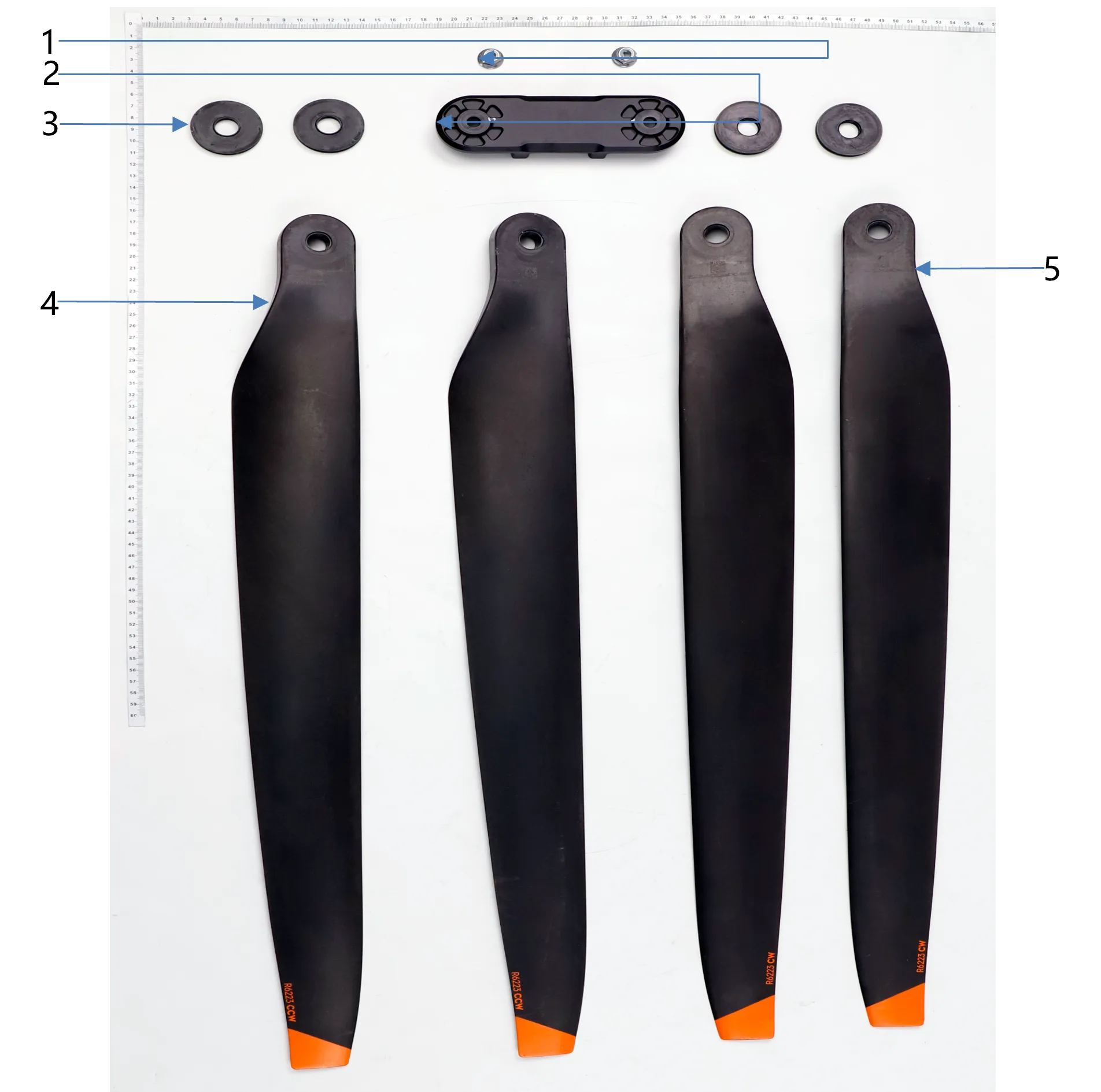 Propeller exploded-view parts diagram