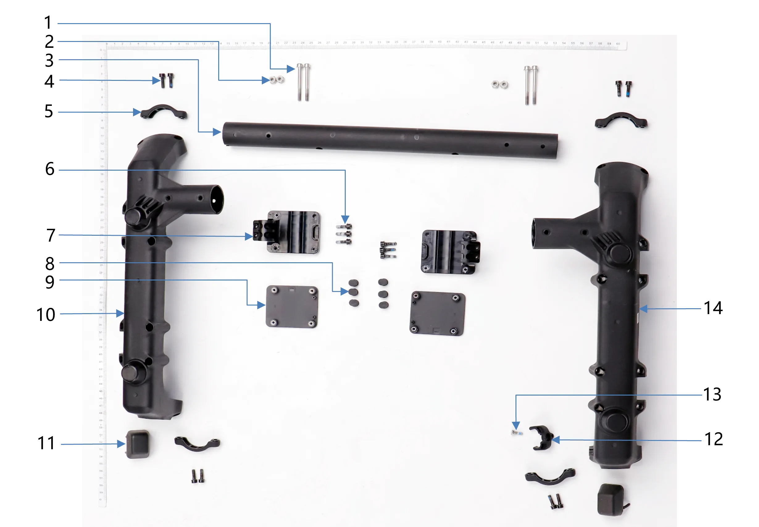 Frame exploded-view parts diagram