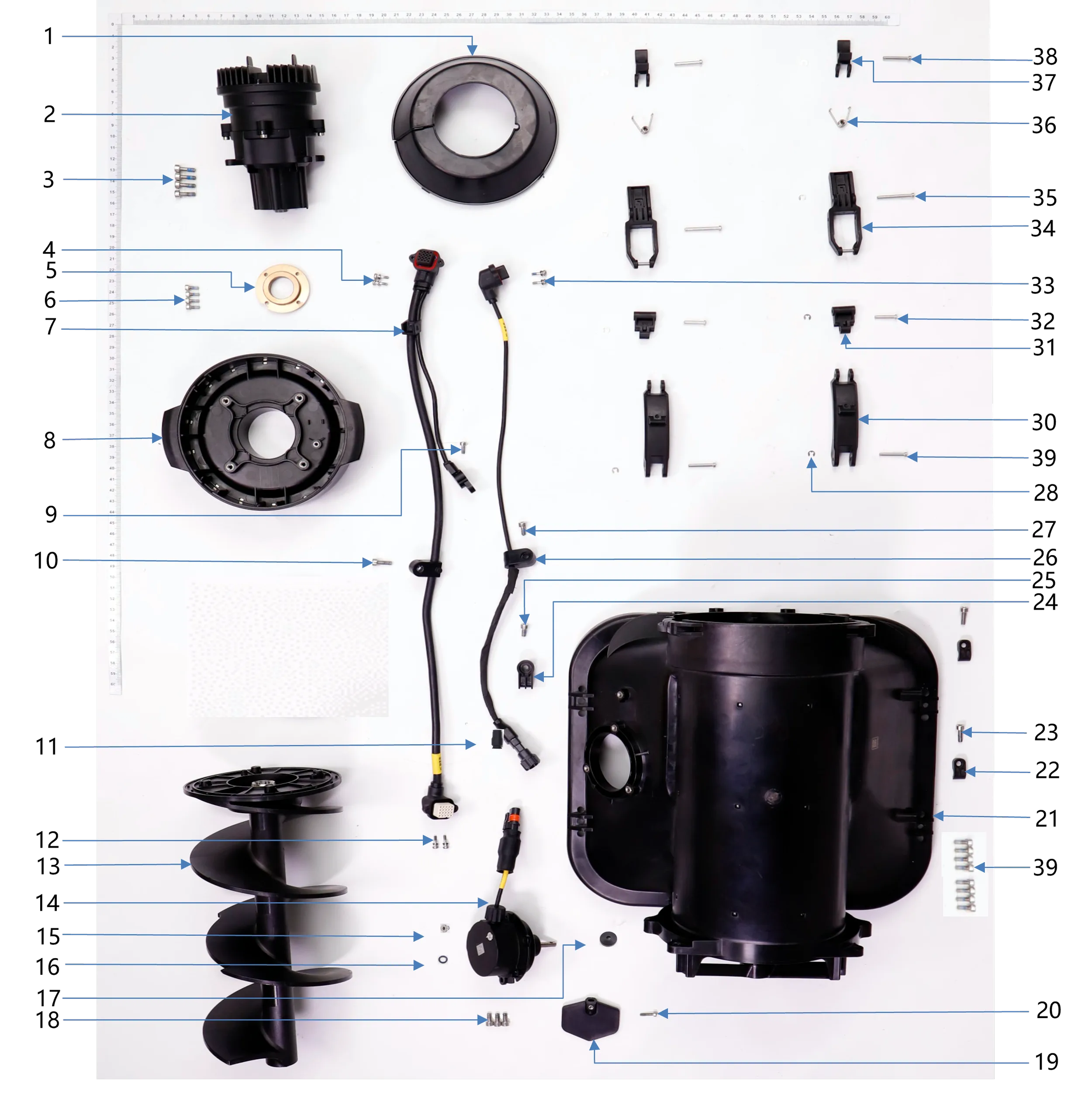 Auger exploded-view parts diagram