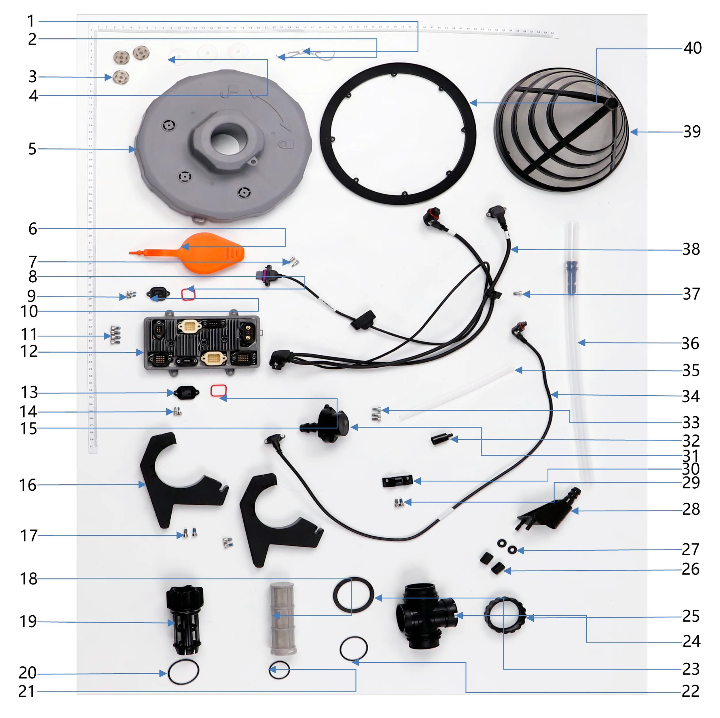 Tank 2 exploded-view parts diagram