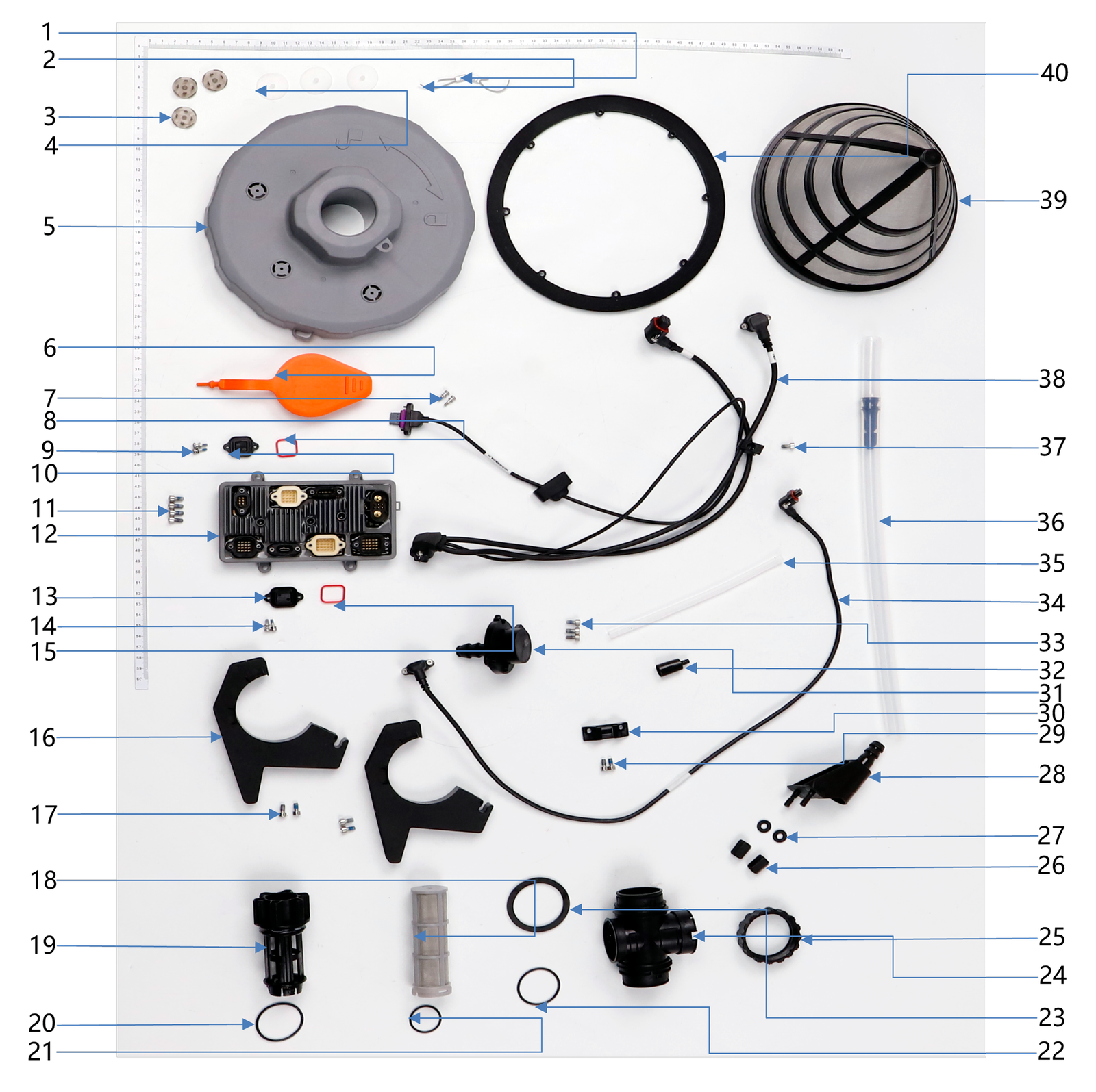 Tank 2 exploded-view parts diagram