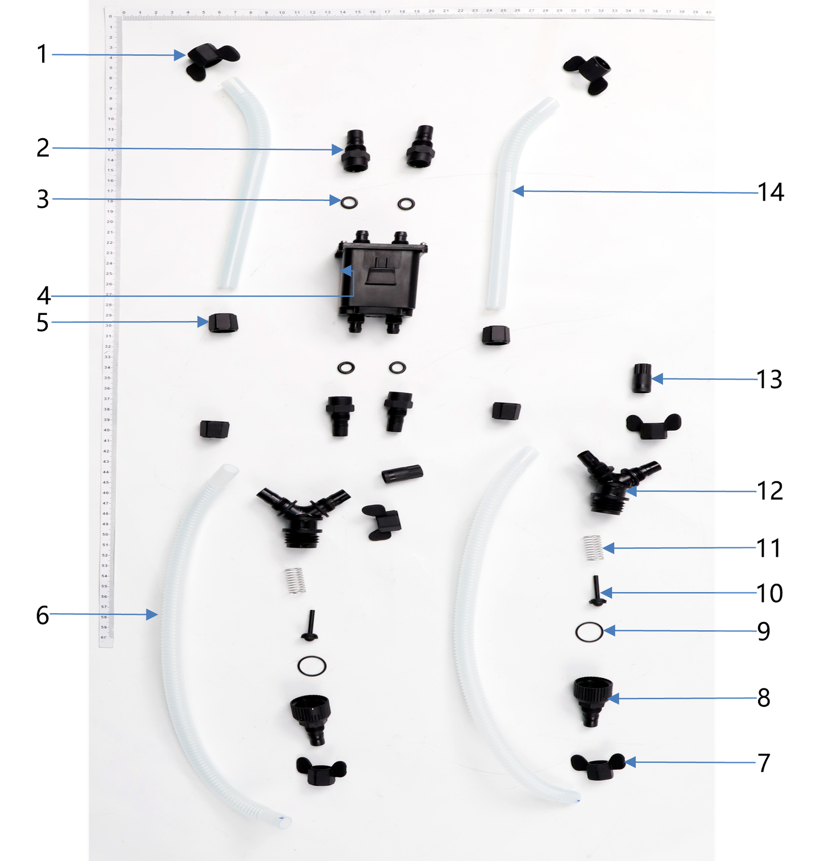 Flow Meter exploded-view parts diagram