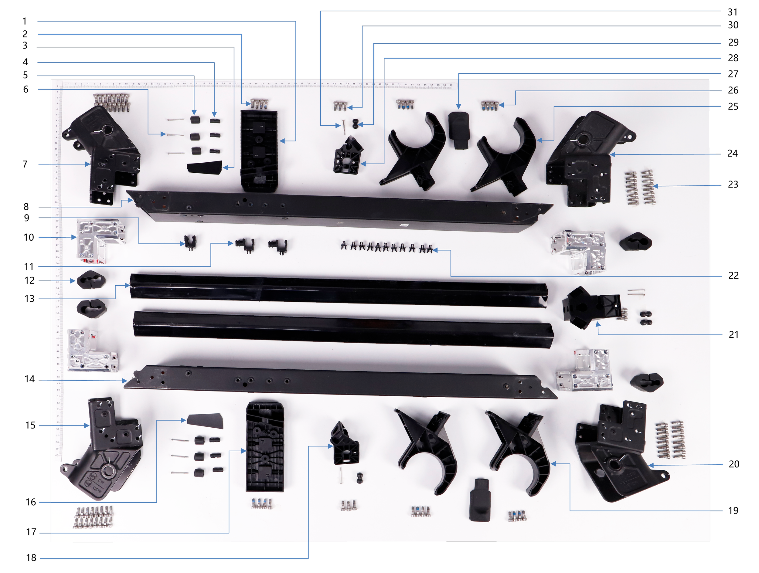 Middle Frame exploded-view parts diagram