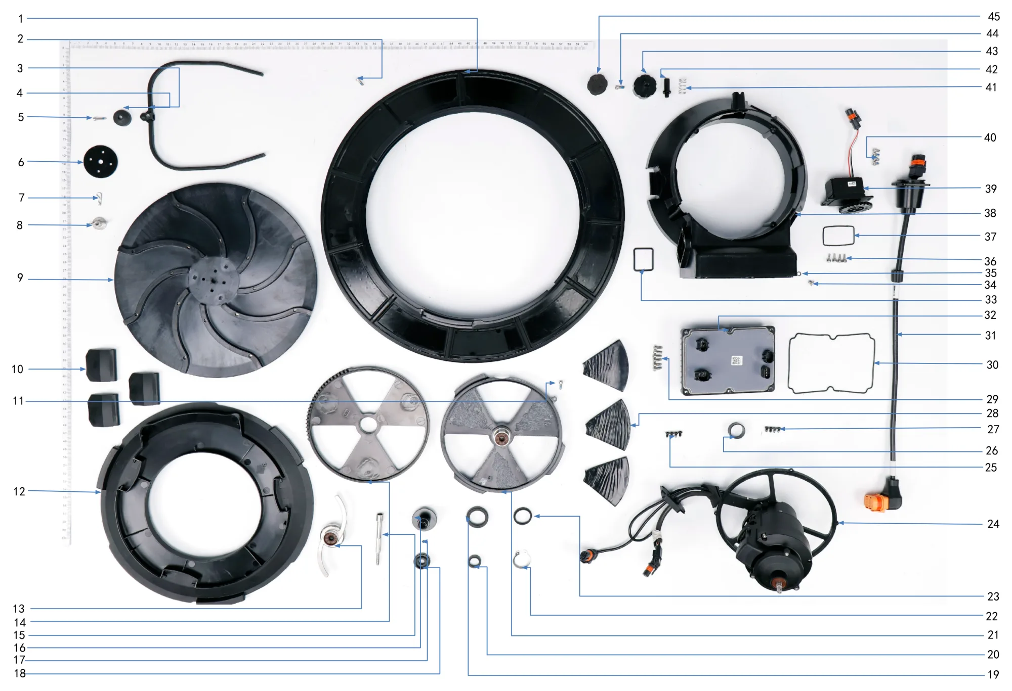 Spreading System exploded-view parts diagram