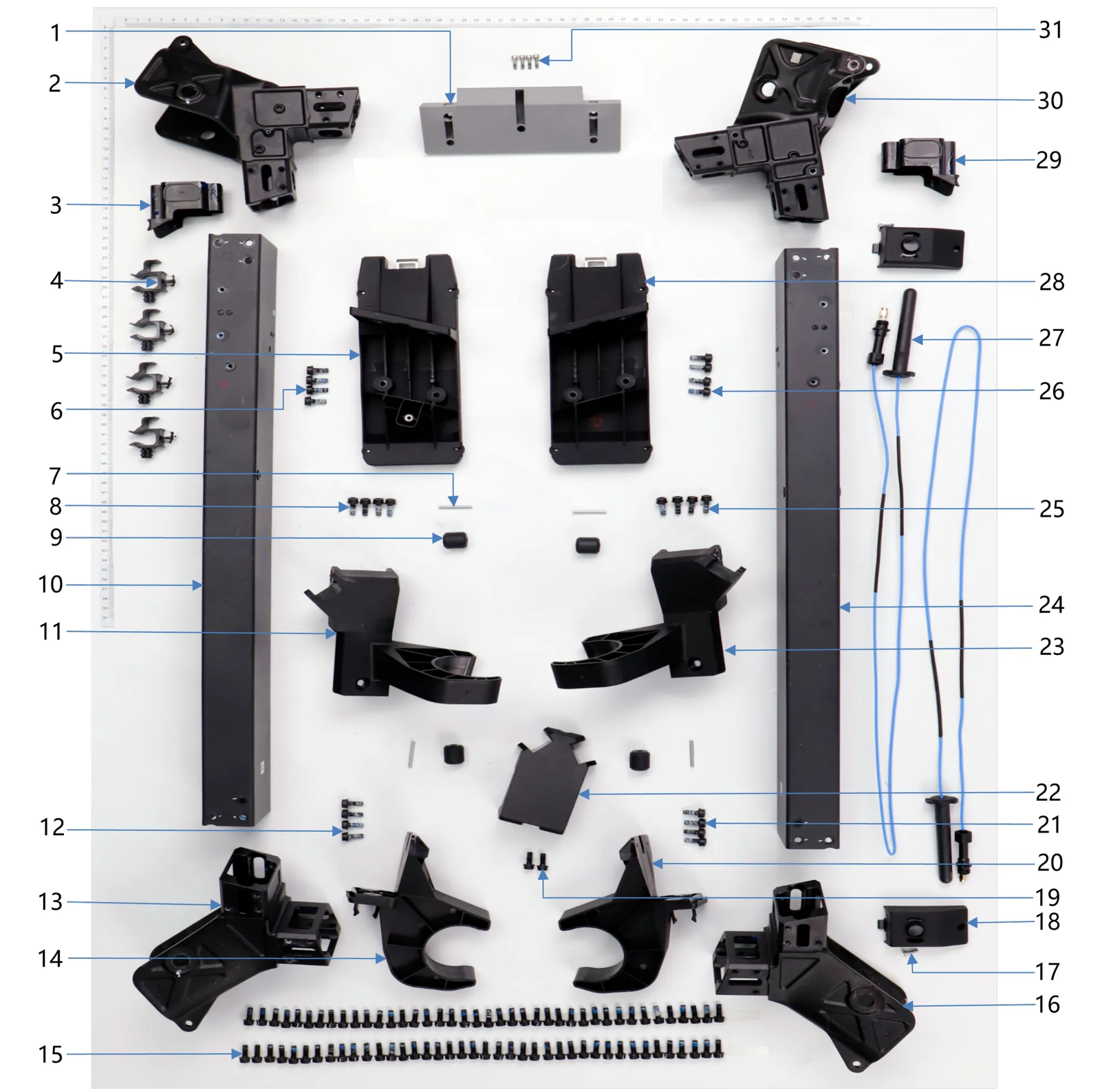 Middle Frame exploded-view parts diagram