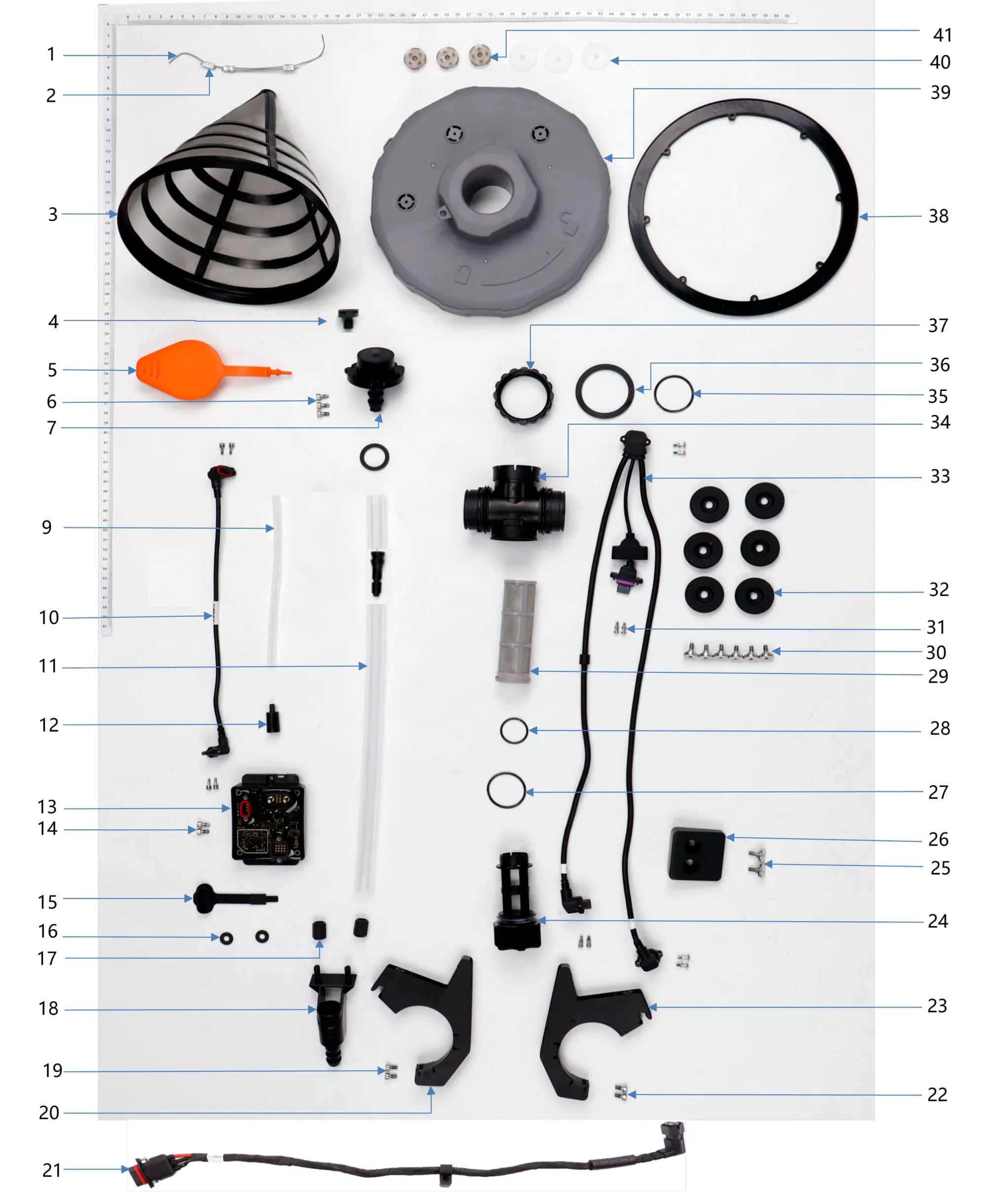 Tank 1 exploded-view parts diagram