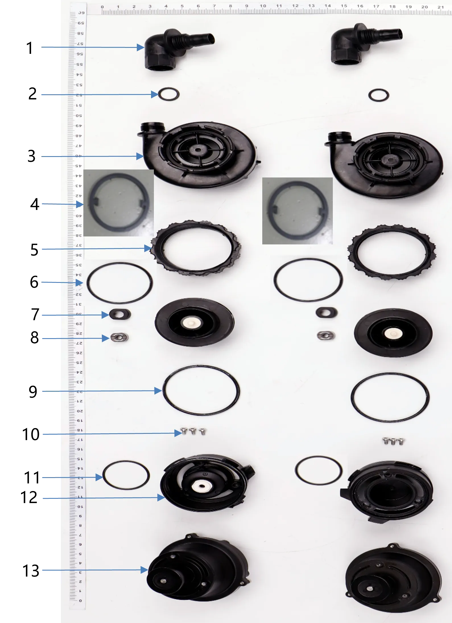 Impeller Pump exploded-view parts diagram