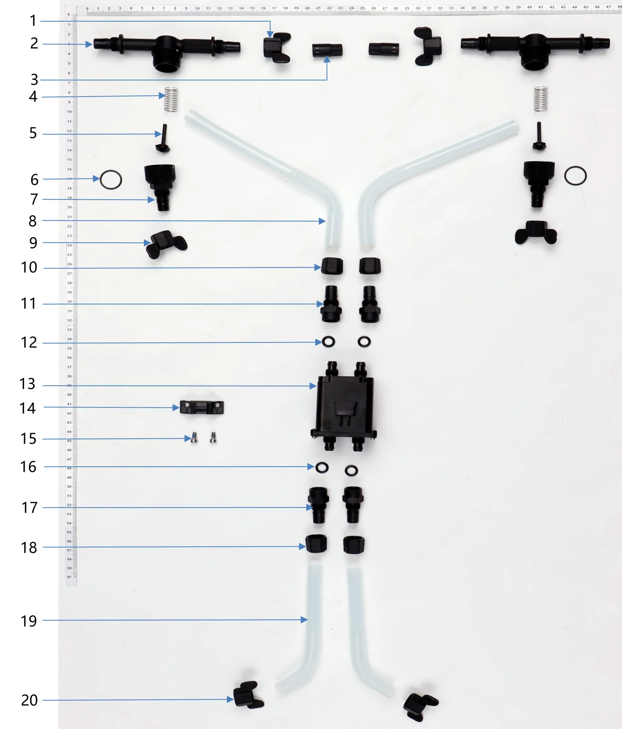 Flow Meter exploded-view parts diagram