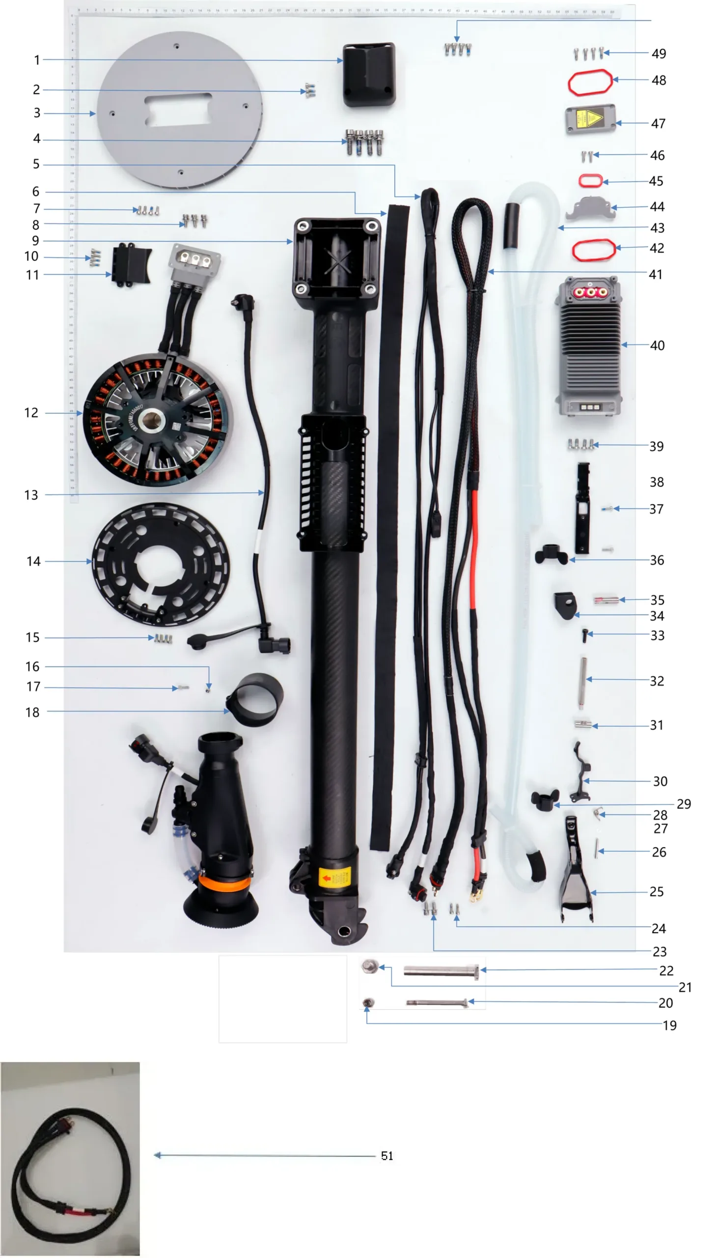 M3 Aircraft Arm exploded-view parts diagram