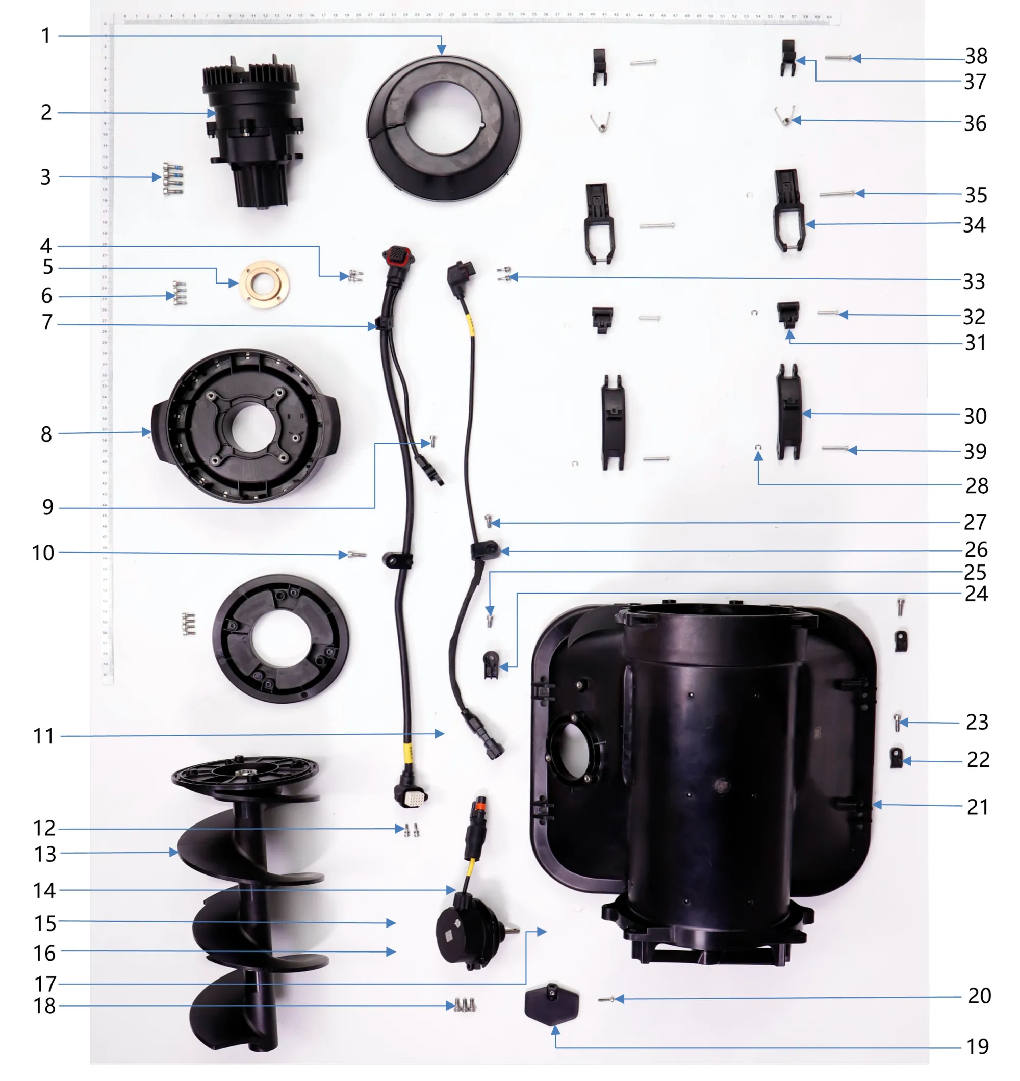 Auger Module exploded-view parts diagram