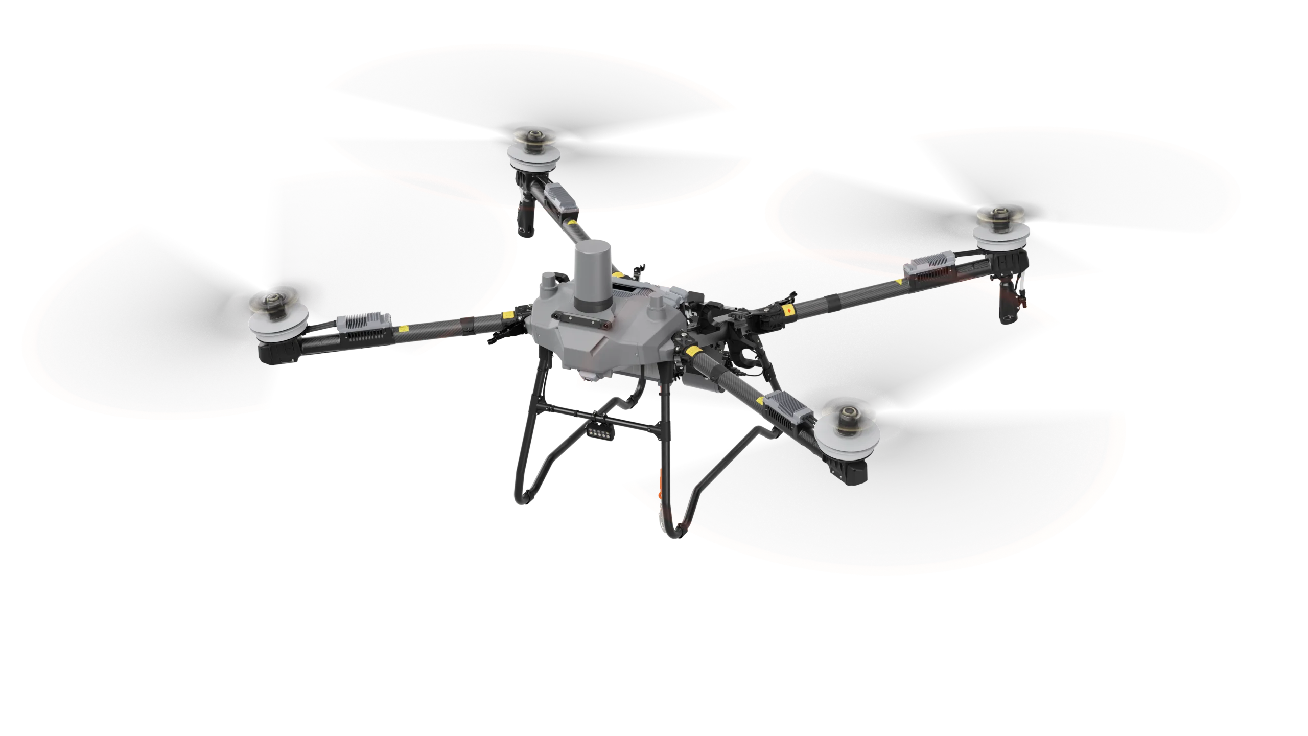 DJI Agras T70P winch lift system in flight