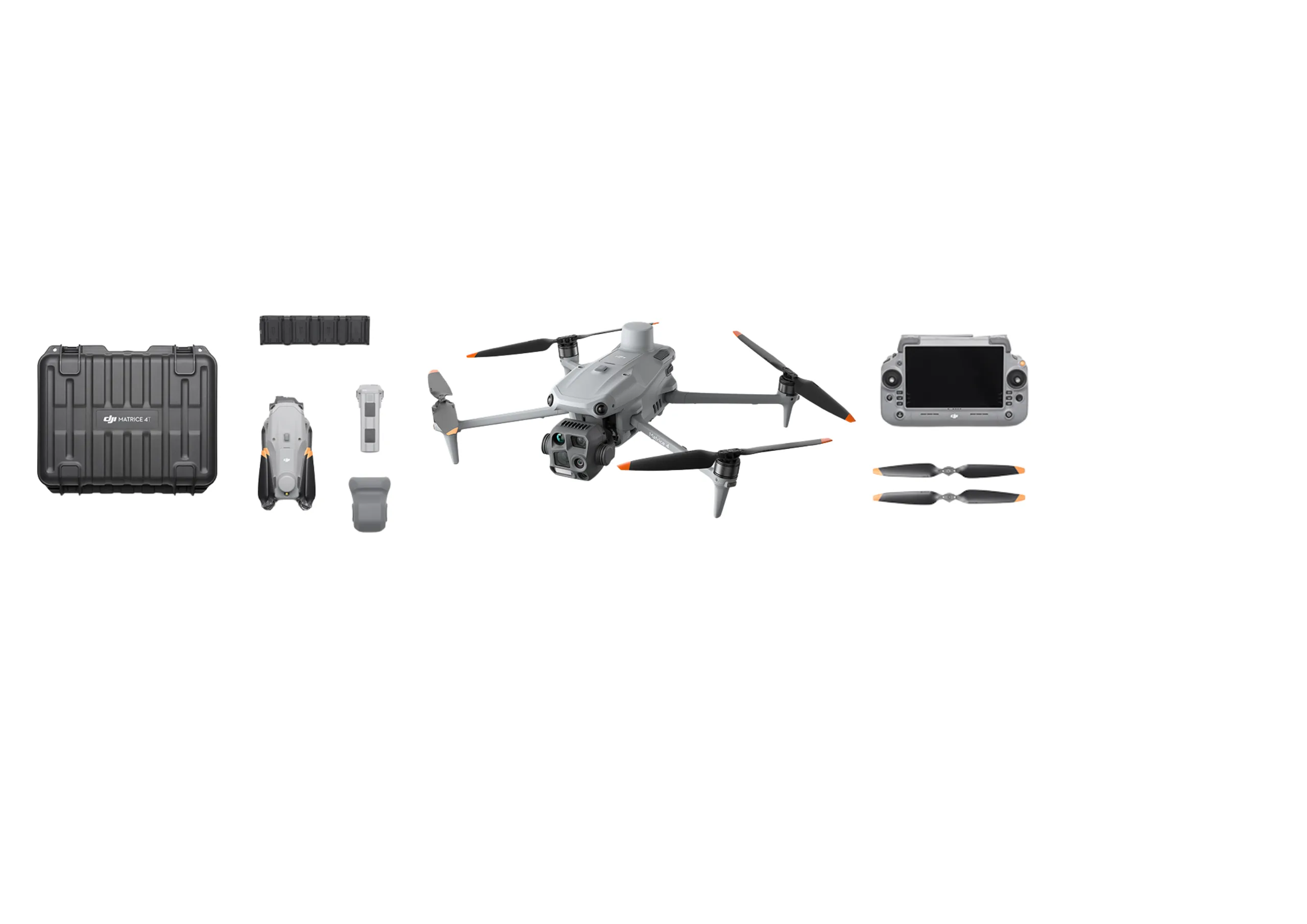 DJI Matrice 4T Thermal Drone Mustering Package with 5 batteries, AS1 Speaker, spare propellers, ALOGIC 100W vehicle charger and carrying case