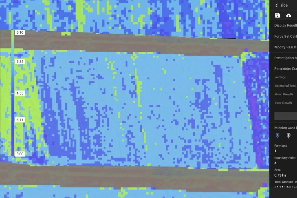 Multispectral vegetation index map produced from Mavic 3 Multispectral data