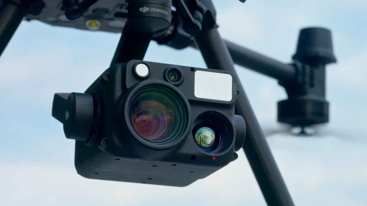DJI Zenmuse H30T mounted on a Matrice aircraft