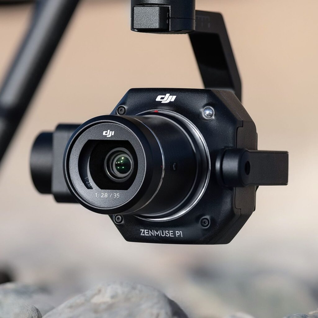 DJI Zenmuse P1 with the DJI DL 35mm lens fitted, in the field