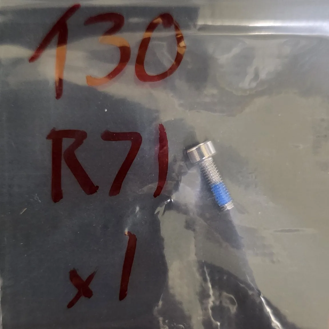 DJI Agras T50 Screw M40-HC01050056-070039-5103-Y with blue thread lock in a bag marked R71