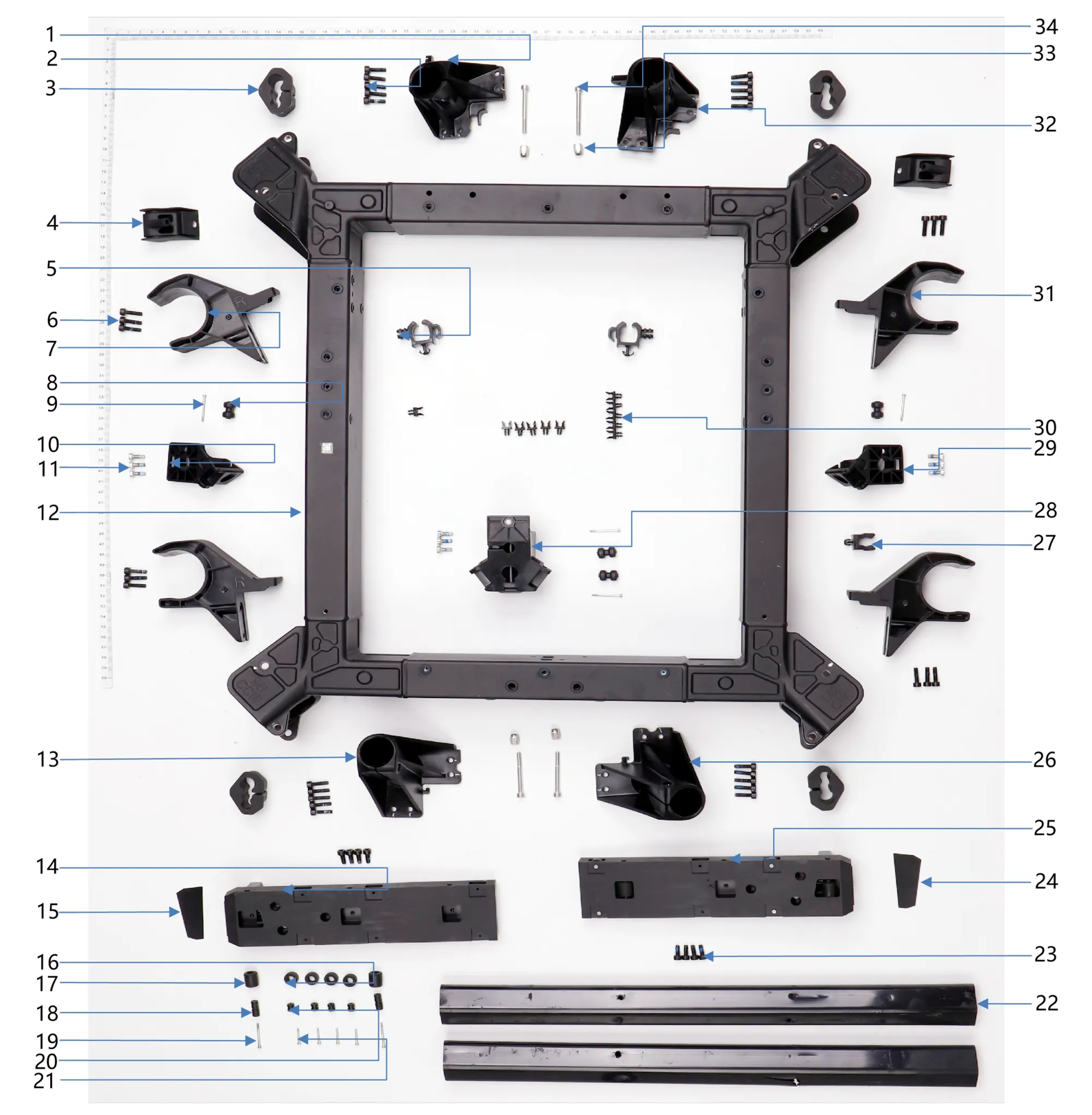 Middle Frame exploded-view parts diagram