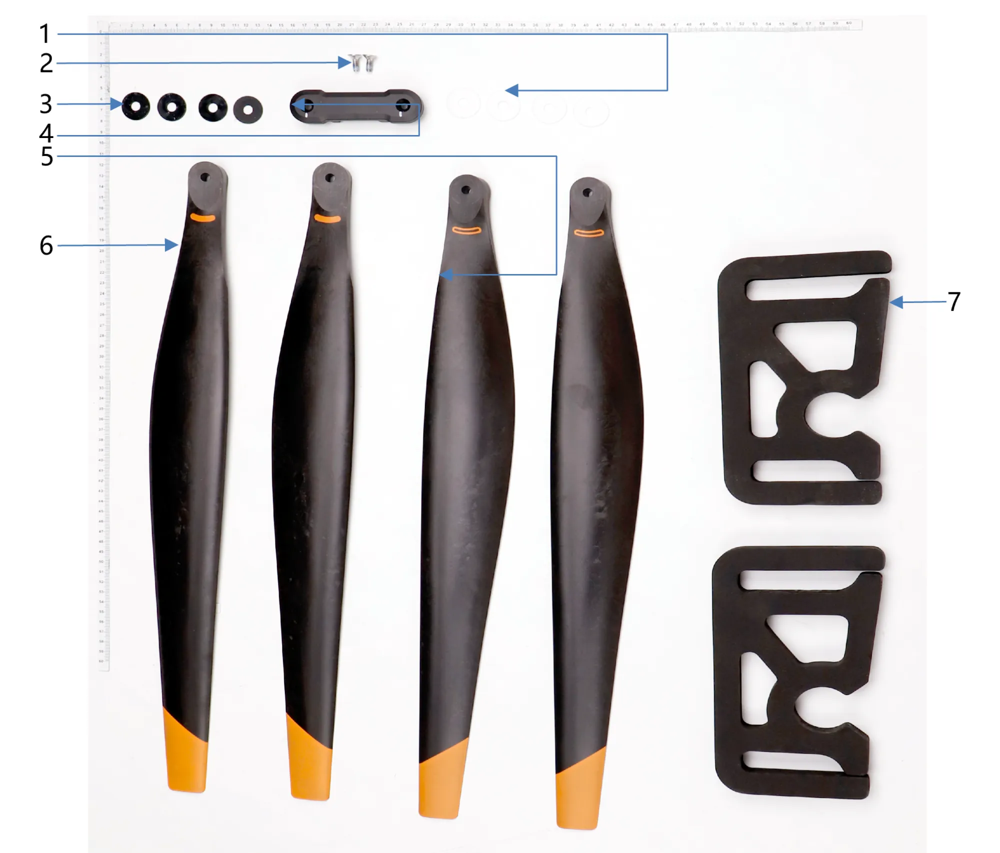 Propeller exploded-view parts diagram
