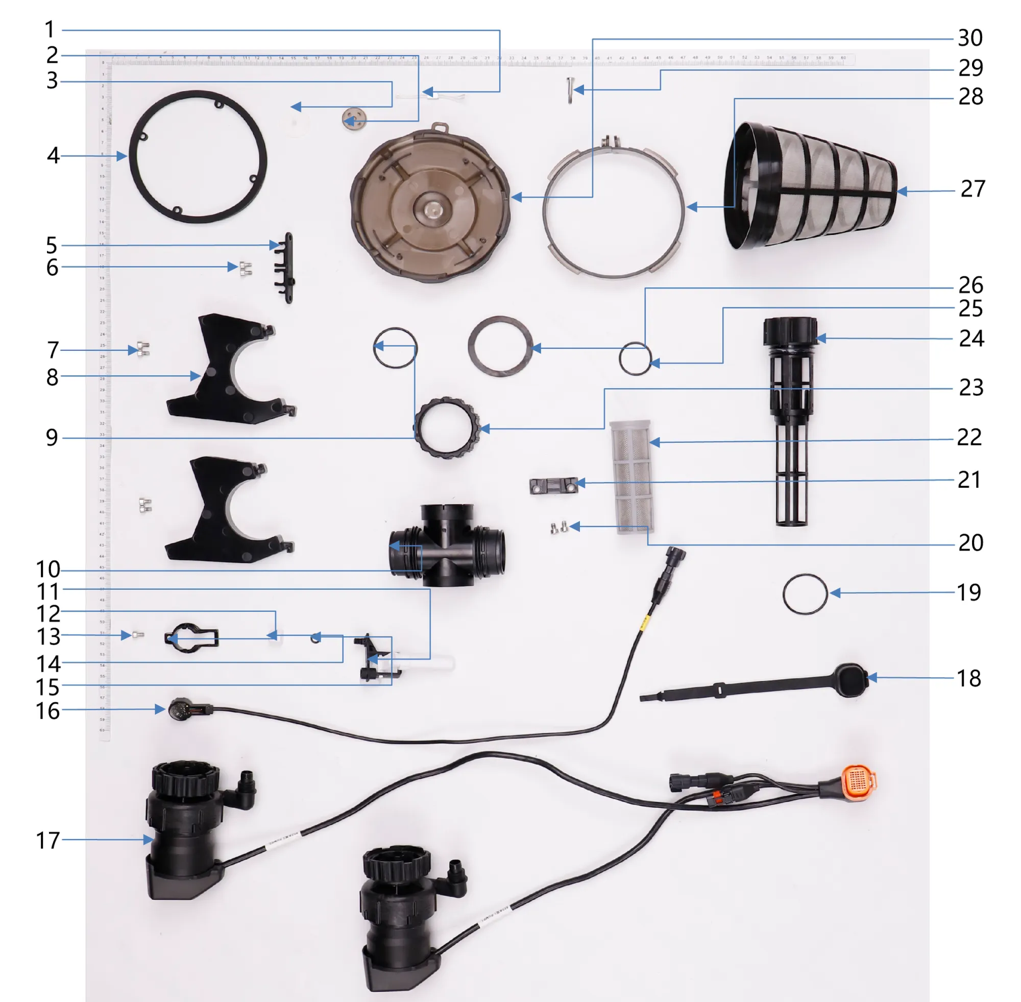 Tank 2 exploded-view parts diagram