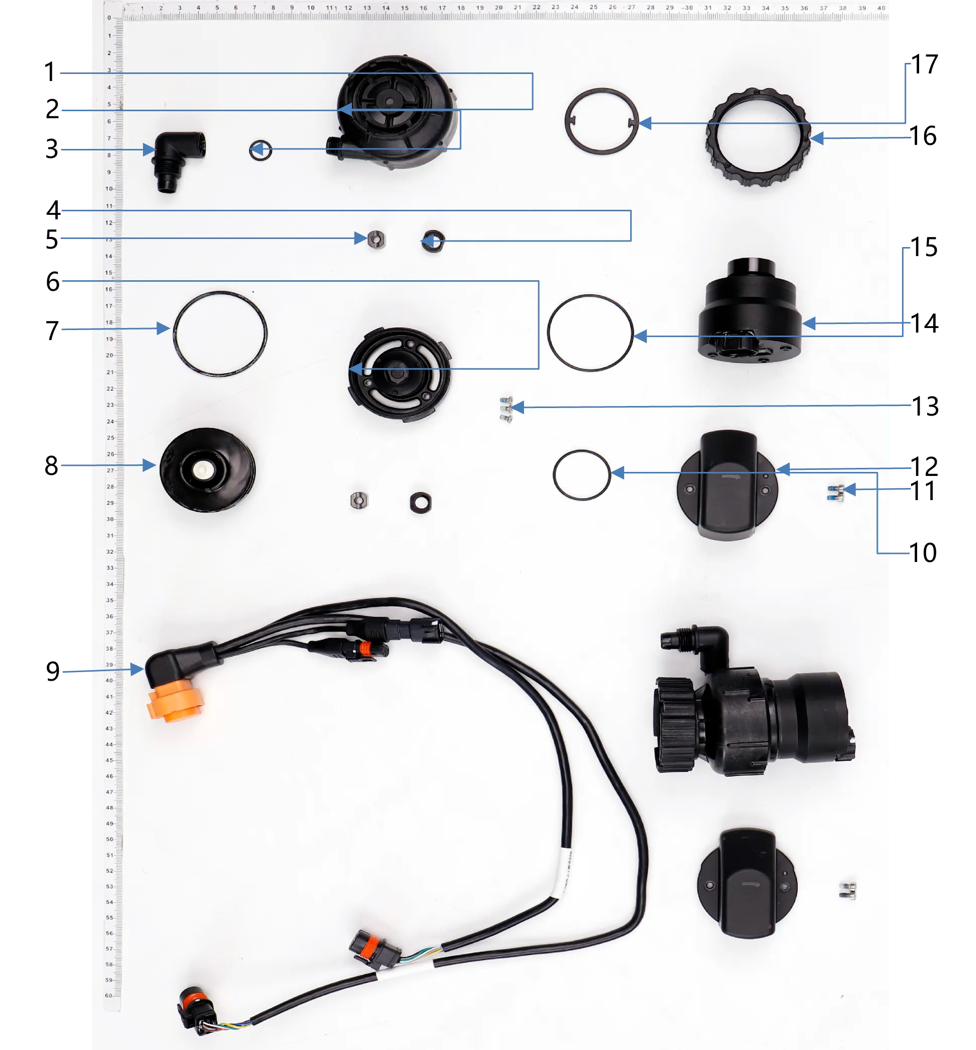 Impeller Pump exploded-view parts diagram