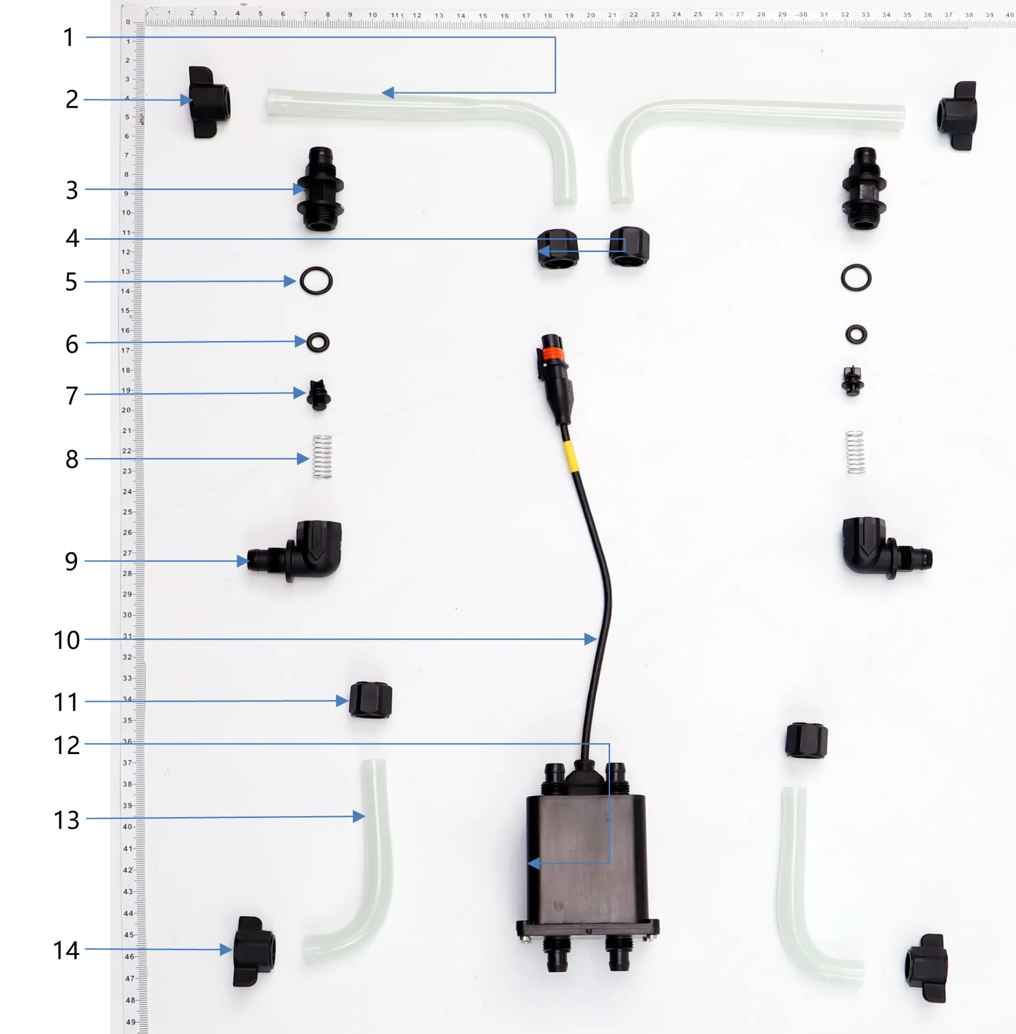 Flow Meter exploded-view parts diagram