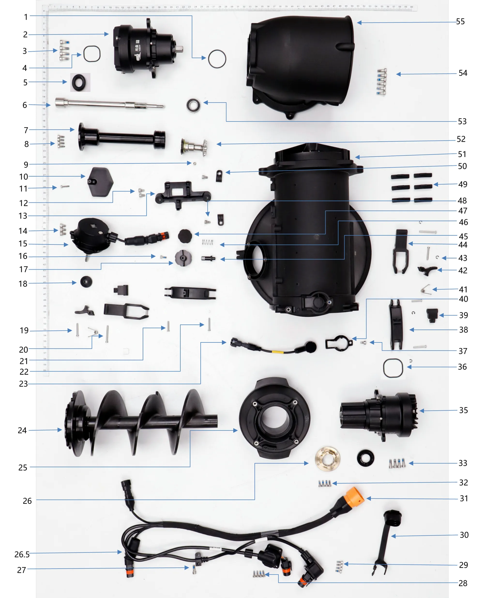 Spreader 1 exploded-view parts diagram